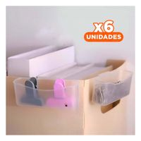 Pack6 Recipiente Organizativo de Uso Dual Transparente Y+Regalo Sticker