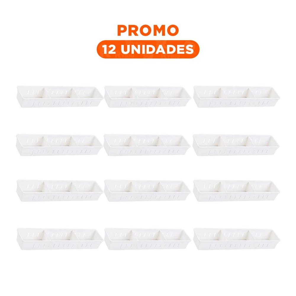 Pack12 Caja de Orden Blanca Moviles con Tableros Ajustables Practicas Y+Regalo Sticker