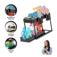 Portaobjetos 2 Niveles Con Cajon Inferior Deslizable Para Cocina Y+Ligas Regalo
