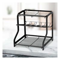 Soporte negro para condimentos 3 niveles 36 5x20x35cm elegante y funcional Y+Post It