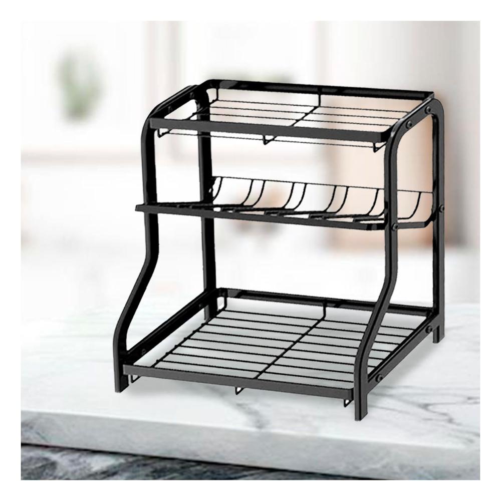 Soporte negro para condimentos 3 niveles 36 5x20x35cm elegante y funcional Y+Post It
