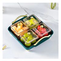 Juego 4 Piezas Organizadores con Bandeja Verde con Estilo Fino Multiuso Casa Y+Papel Regalo