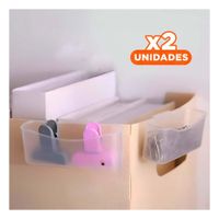 Pack2 Caja Transparente para Organizacion de Escritorio y Refrigeradora Set de 4 Y+Papel Regalo