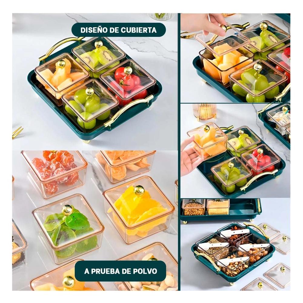 Grupo Organizadores Bandeja Verde con Diseno Moderno para Almacenar Cajones