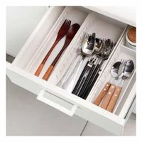Caja Blanca con Divisiones Removibles 34.6x12x5cm Ajustable para Ordenar Casa Y+Post It