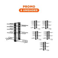 Pack6 Base Organizador Negro para Ollas y Tapas Cocina
