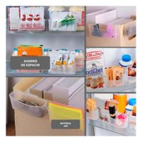 Contenedor Organizativo Transparente para Refrigeradora y Escritorio Set de 4