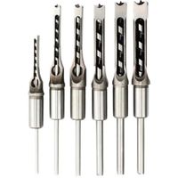 SET DE 6 BROCAS CUADRADAS DE MORTAJA PARA CARPINTERIA 6.4 MM  A 16 MM.