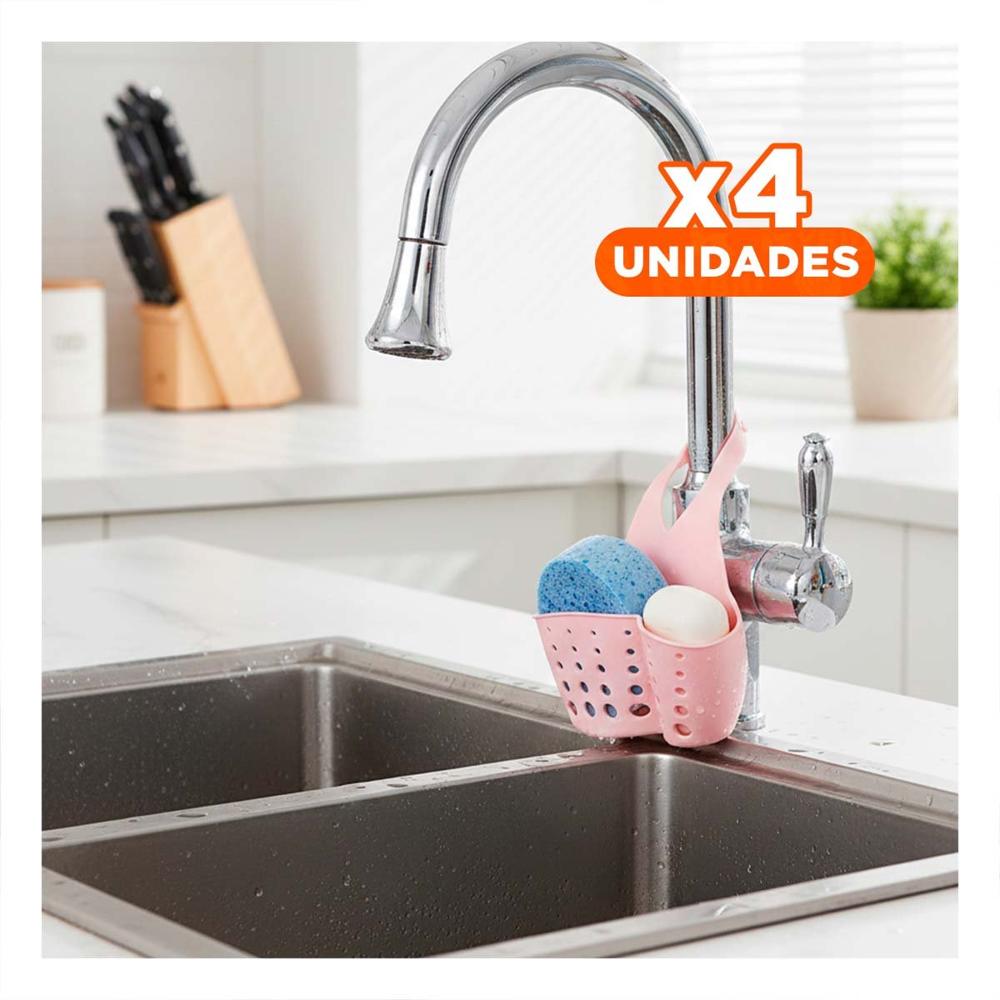 Pack4 Receptaculo Colgante Rosado para Mantener el Bano Limpio 19x15cm Y+Papel Regalo