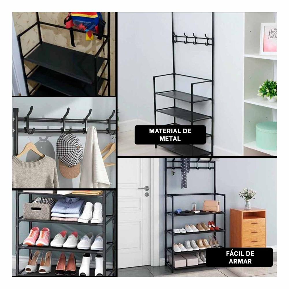 Base Vertical con Percheros Recto Negro para Zapatos Y+Post It