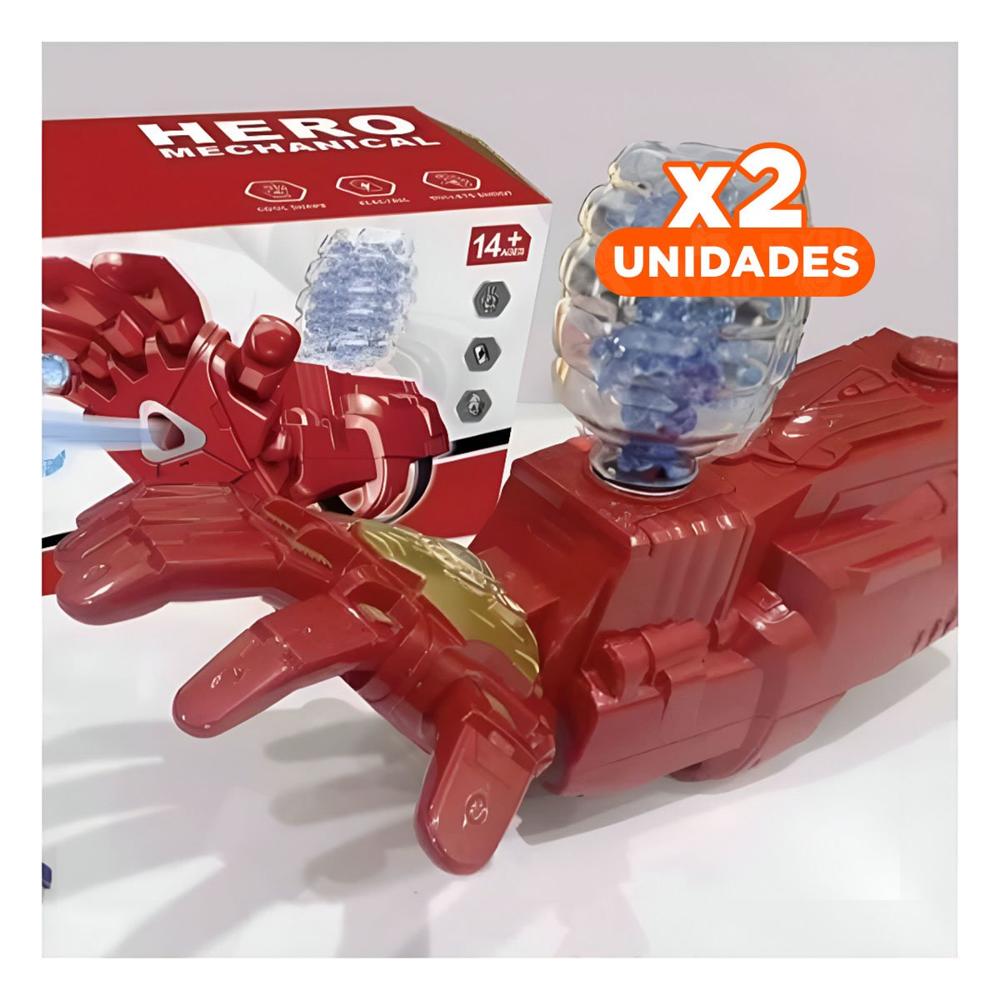 Pack2 Brazoide para Aventura Superheroe Hidrogel Guinda Accesorio de Fantasia Y+Papel Regalo