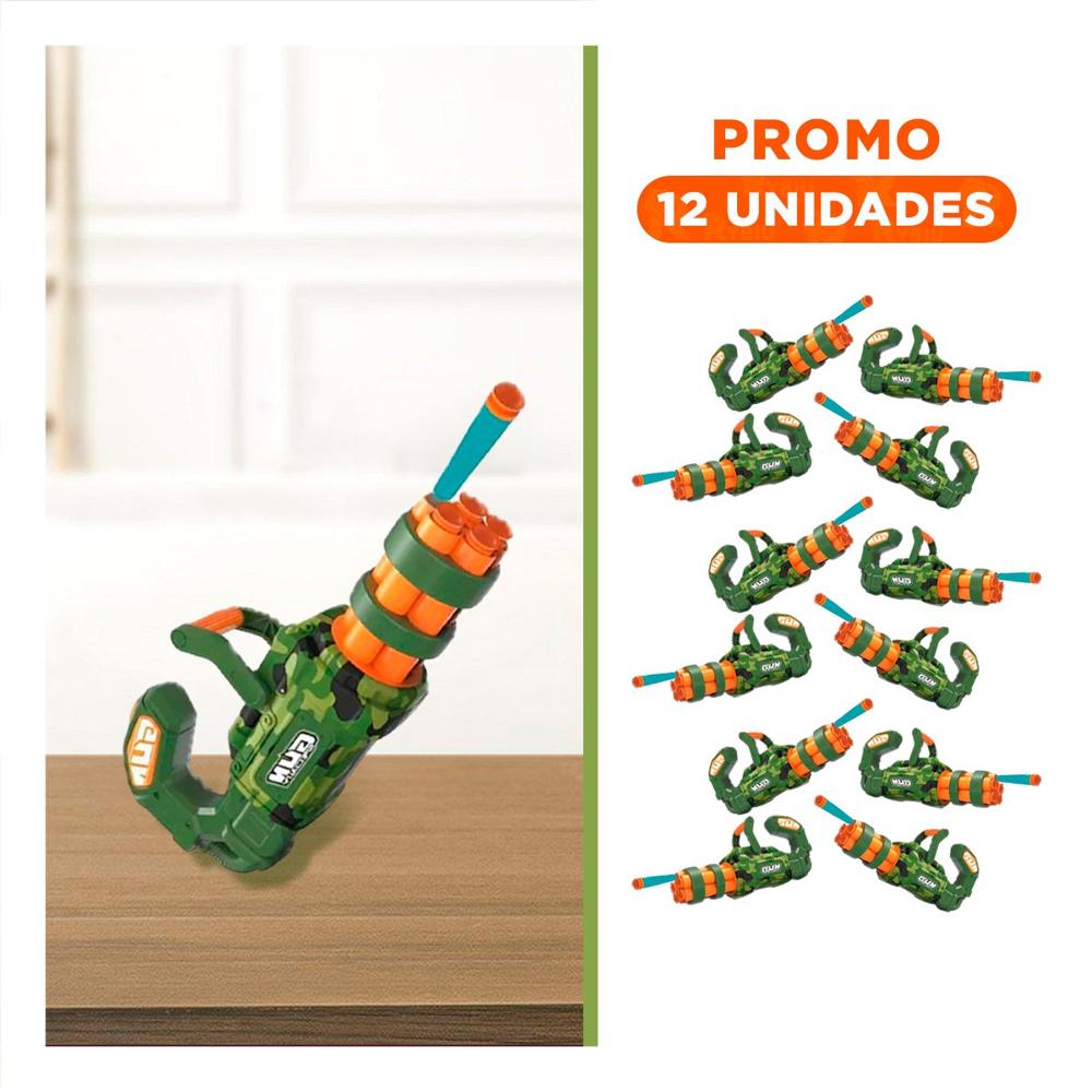 Pack12 Lanzador de Dardos Verde para Niños Creativo y Alegre Y+Regalo Sticker