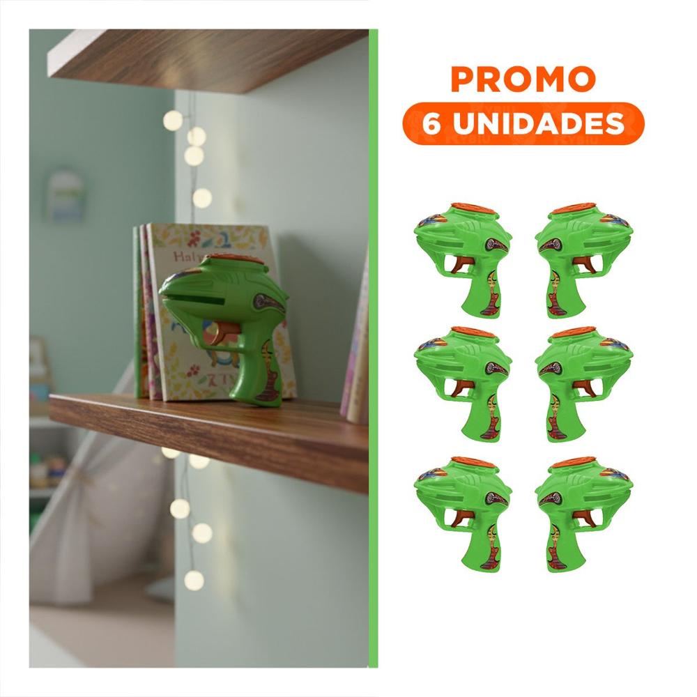 Pack6 Elemento Ludico Lanza Dardos Verde en Blister para Juego