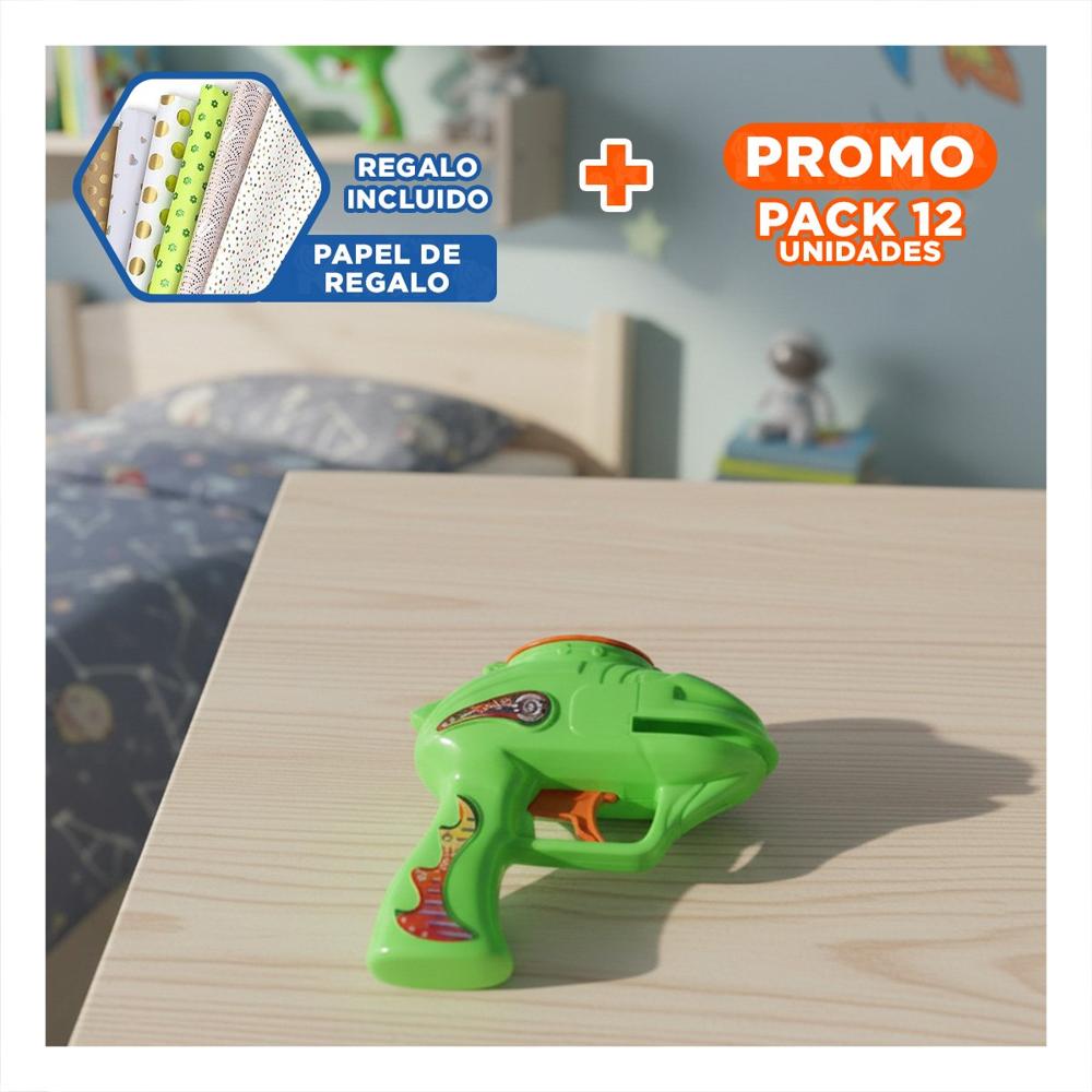 Pack12 Sistema Ludico Lanza Dardos Verde en Blister para Juego Y+Papel Regalo