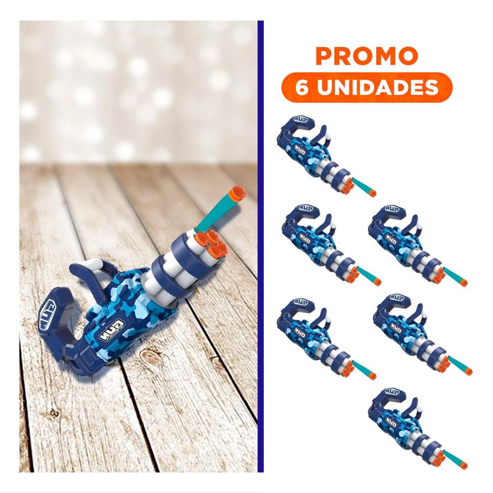 Pack6 Kit de Juego Lanza Dardos Azul para Niños Seguro y Creativo