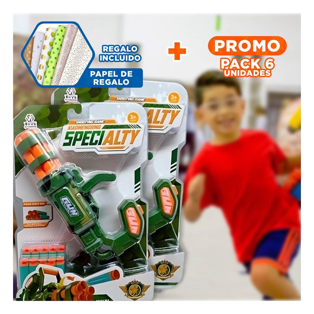 Pack6 Juego de Punteria Lanza Dardos Verde para Niños Alegre y Motivacion Y+Papel Regalo