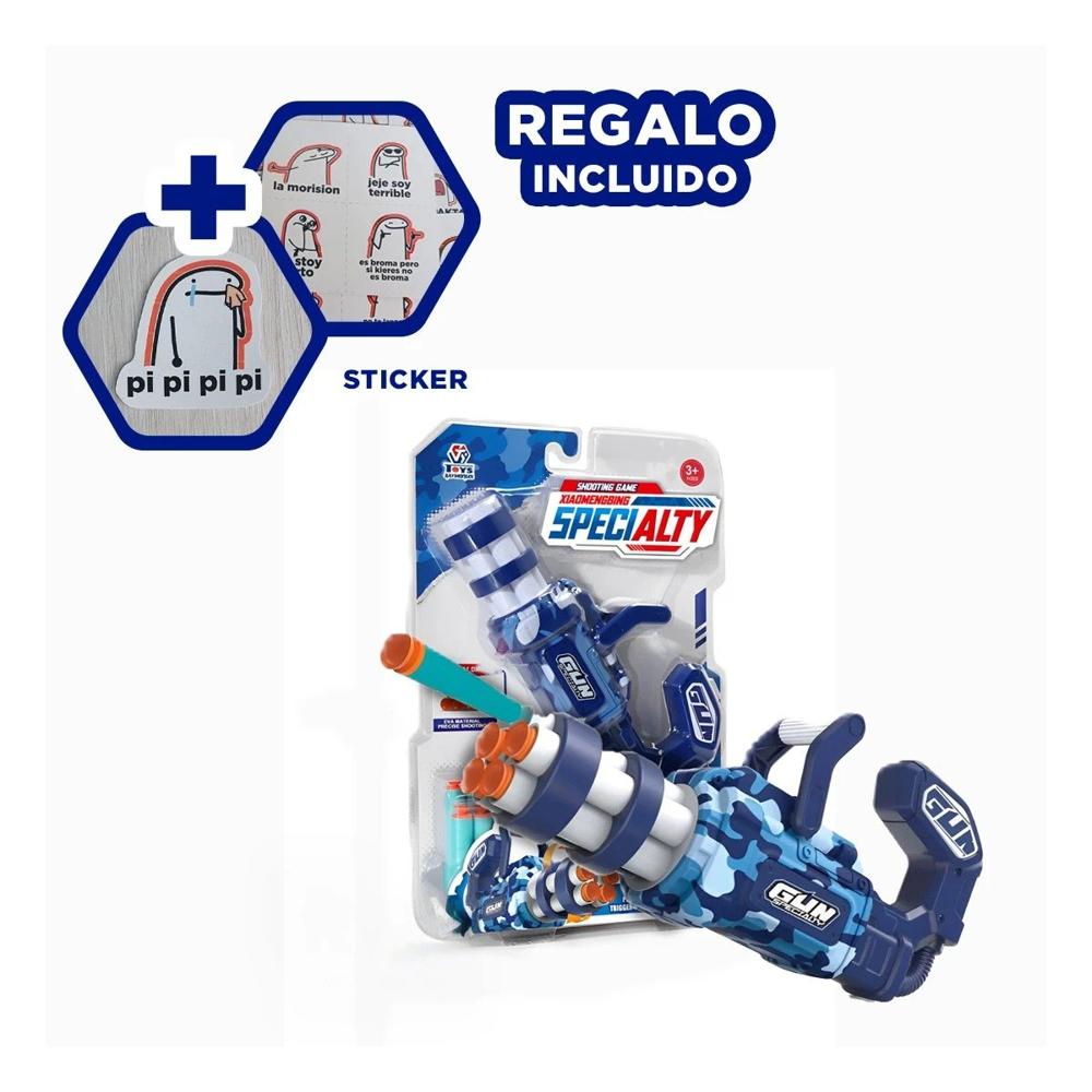 Lanzador de Dardos Azul para Niños Seguro y Creativo Y+Regalo Sticker