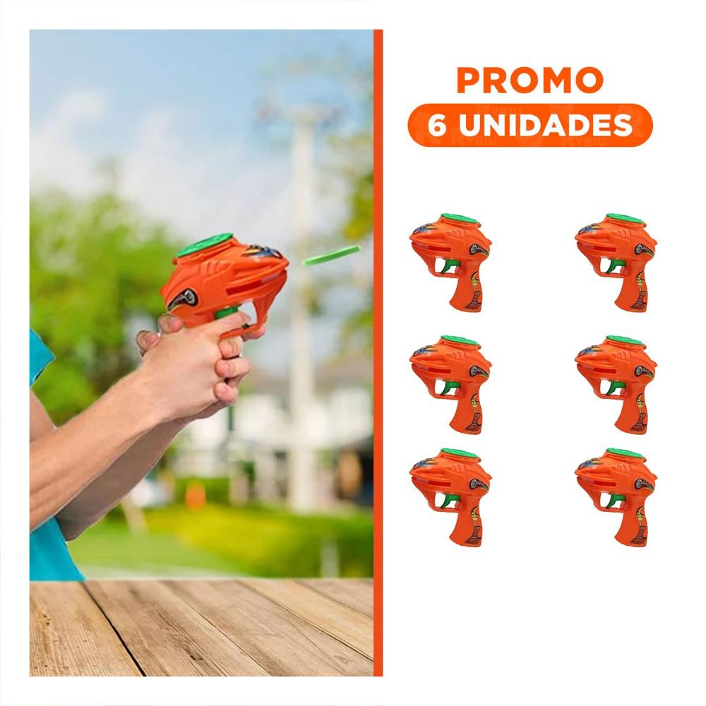 Pack6 Juego Dinamico Lanza Dardos en Blister Anaranjado