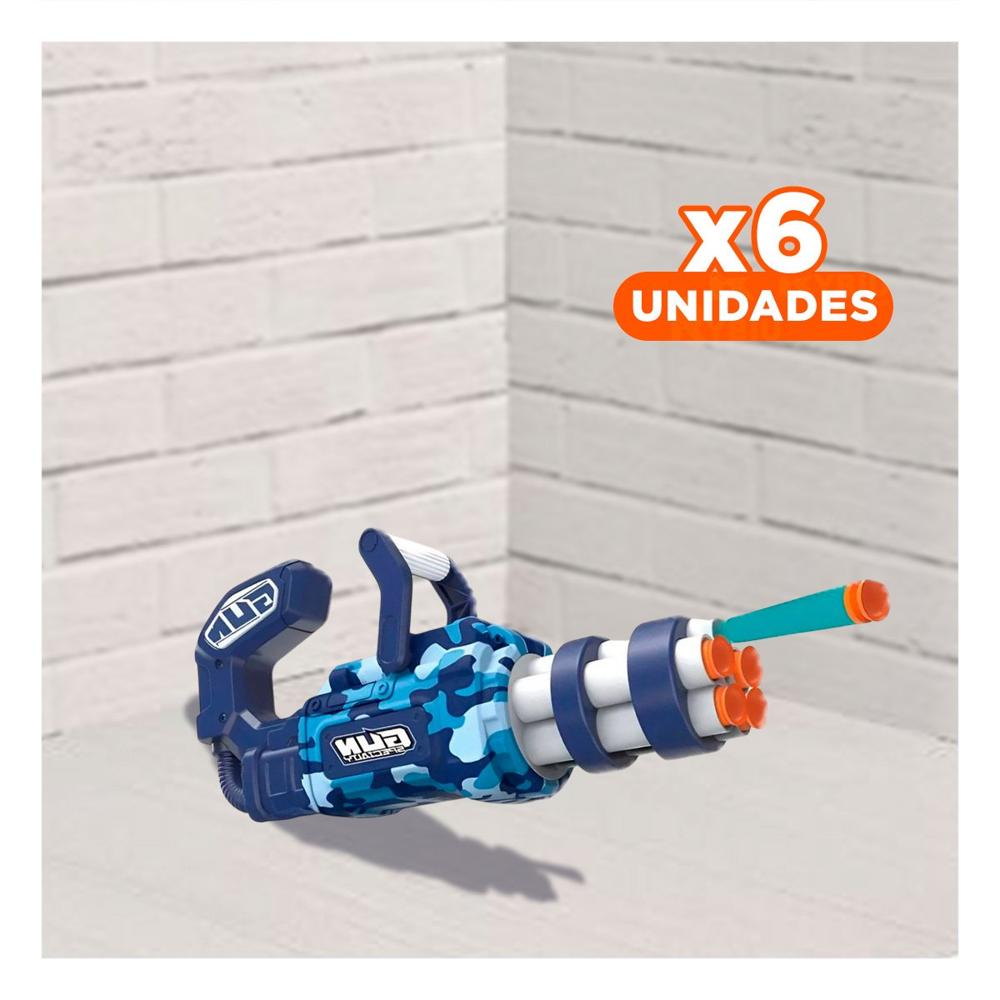 Pack6 Kit de Juego Lanza Dardos Azul para Niños Seguro y Colorido Y+Regalo Sticker