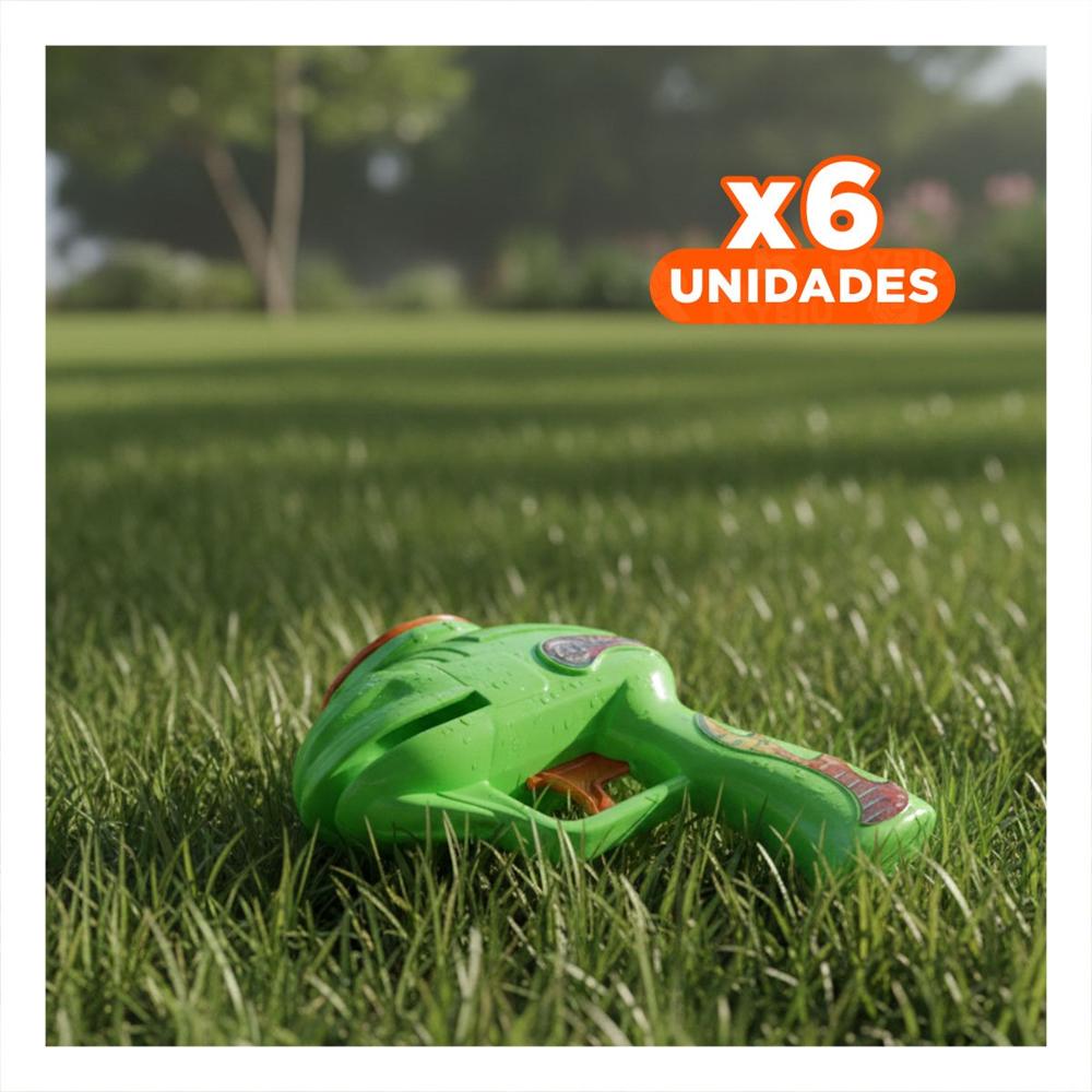 Pack6 Formato Ludico Lanza Dardos Verde en Blister para Diversion Y+Regalo Sticker