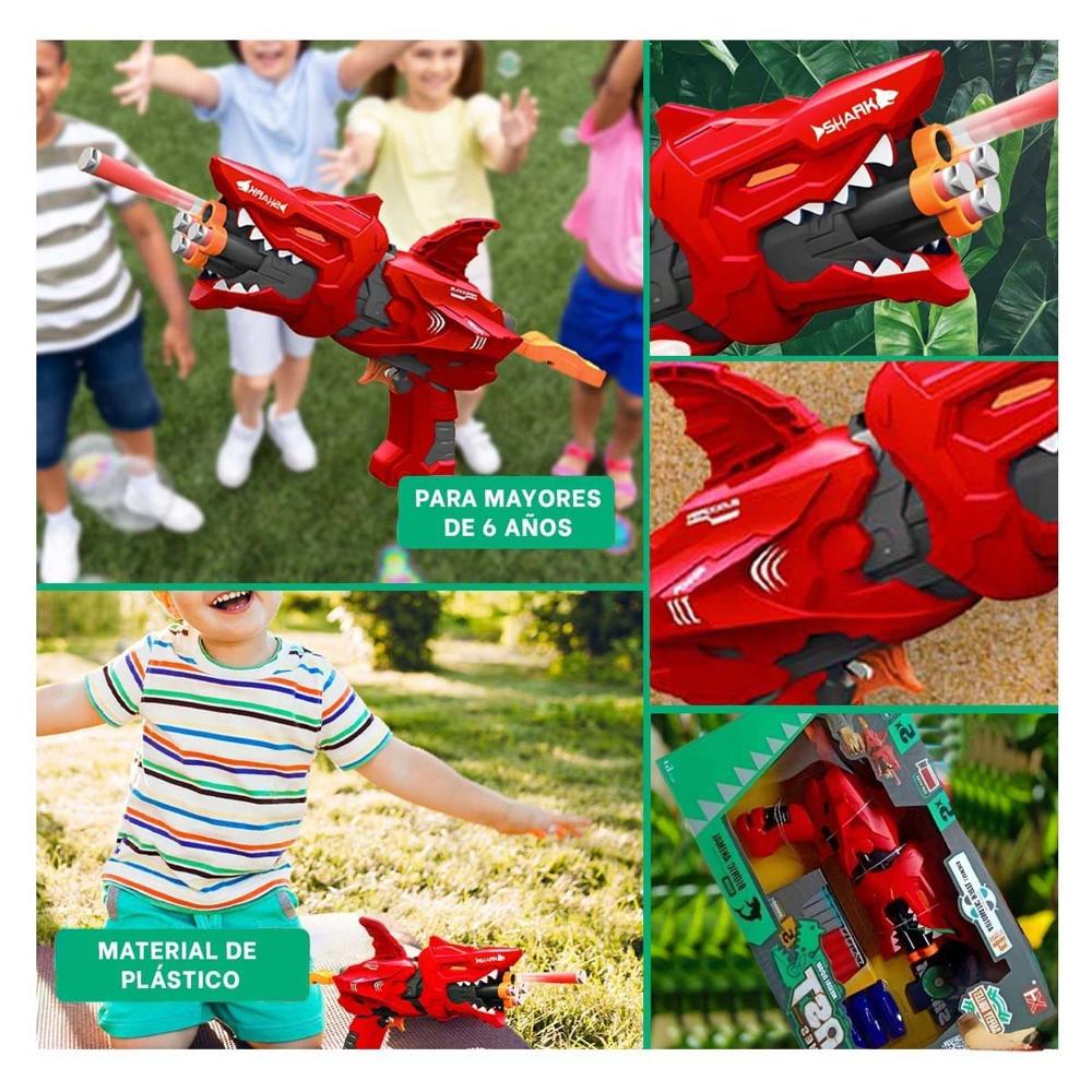 Articulo de Juego Lanza Dardos Tipo Tiburon   Color Rojo para Hogar Y+Post It