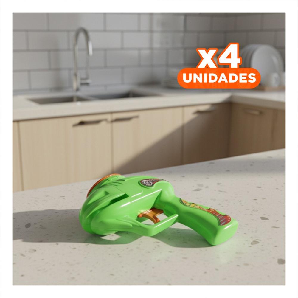 Pack4 Dispositivo Lanza Dardos Verde en Blister para Juego en Casa