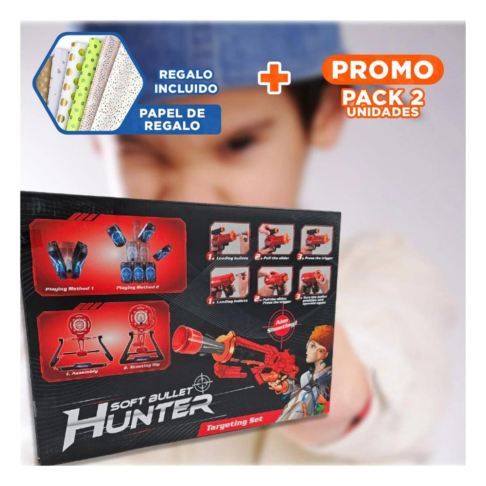 Pack2 Coleccion de Lanzadores Tumba Latas para Niños Y+Papel Regalo