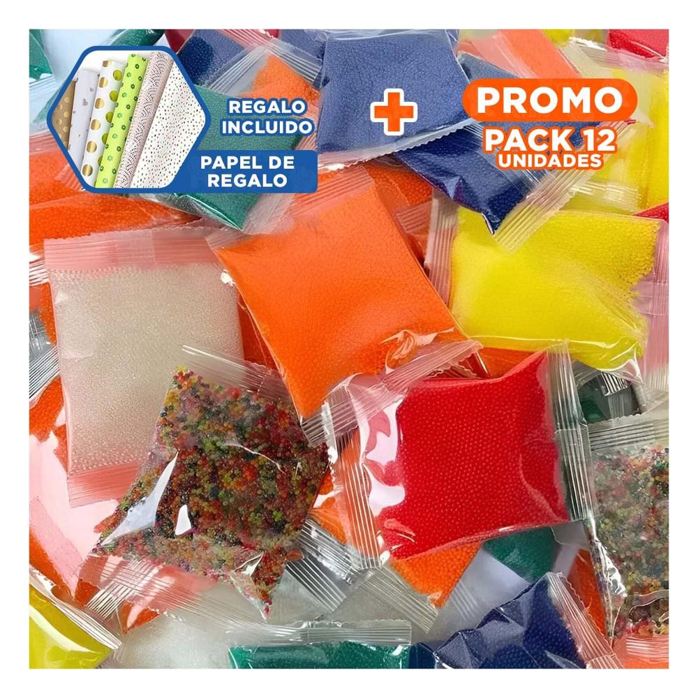 Pack12 Bolsa compacta de balines de hidrogel cinco mil piezas para juego Y+Papel Regalo
