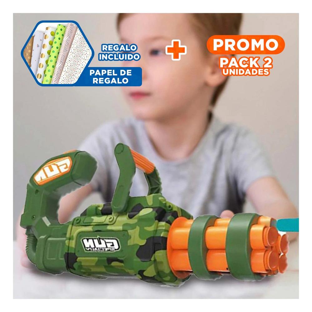 Pack2 Kit de Juego Lanza Dardos Verde para Niños Creativo y Motivacion Y+Papel Regalo