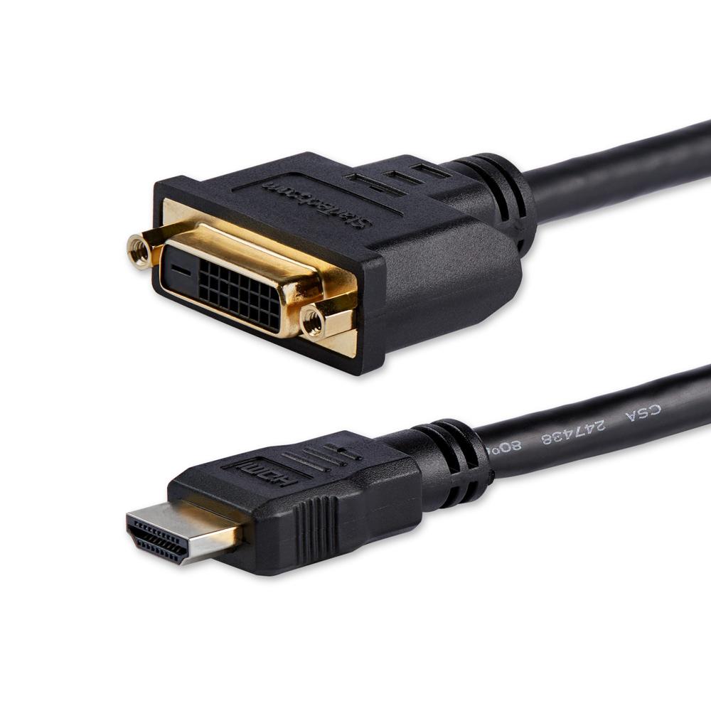 STARTECH Adaptador HDMI a DVI-D 8 Macho a Hembra Negro HDDVIMF8IN