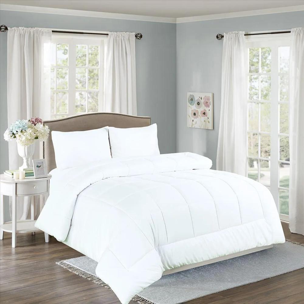 Edredón y Juego de sábanas Queen size Algodón - Blanco