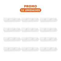 Pack12 Contenedor Blanco de Orden Ajustable 34.6x8x5cm con Secciones Y+Regalo Sticker