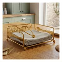 Organizador Servilletas Dorado con Brazo Dispensador para Cocina Y+Post It