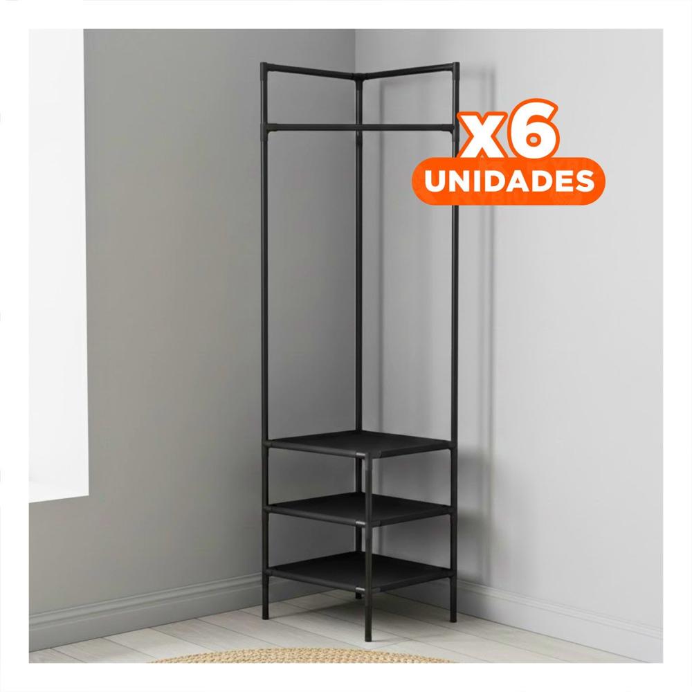 Pack6 Modulo Practico con Zapatera y Perchera para Casa y Hogar Simple Y+Regalo Sticker