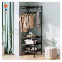 Soporte Esquinero con Zapatera y Perchera para Casa y Hogar Y+Regalo Sticker
