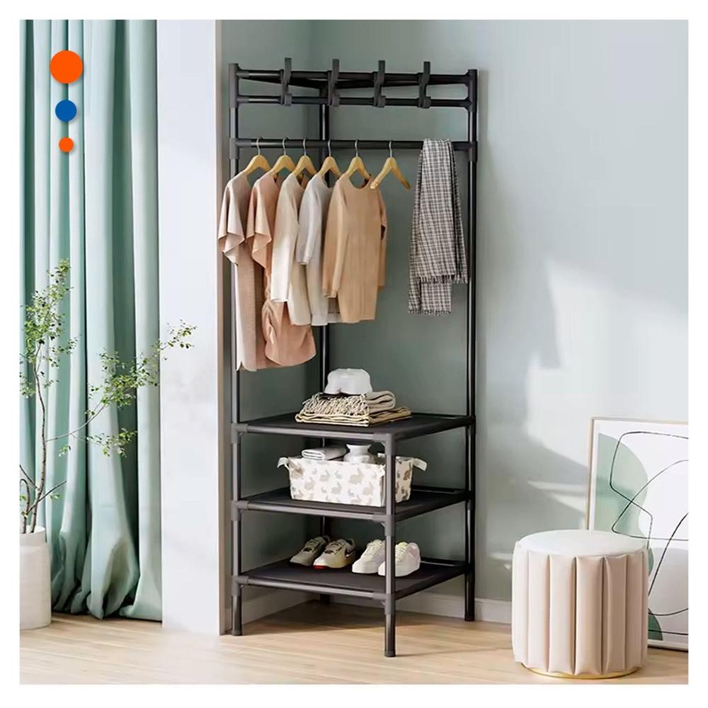 Soporte Esquinero con Zapatera y Perchera para Casa y Hogar Y+Regalo Sticker