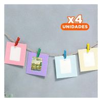 Pack4 Sujetadores Pequeños de Plastico en Colores Surtidos con 24 Piezas Casa