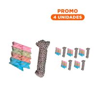 Pack4 Organizador de Closet y Cuerda Multicolor para Guardar Ropa Y+Regalo Sticker