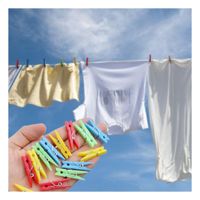 Broches de Ropa Plasticos en Colores Vivos con 24 Piezas para Uso Domestico Y Papel Regalo