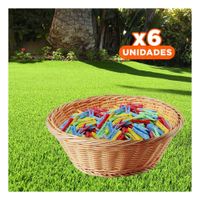 Pack6 Pinzas Multicolor de Plastico para Ropa con 24 Piezas para Lavanderia Y Papel Regalo