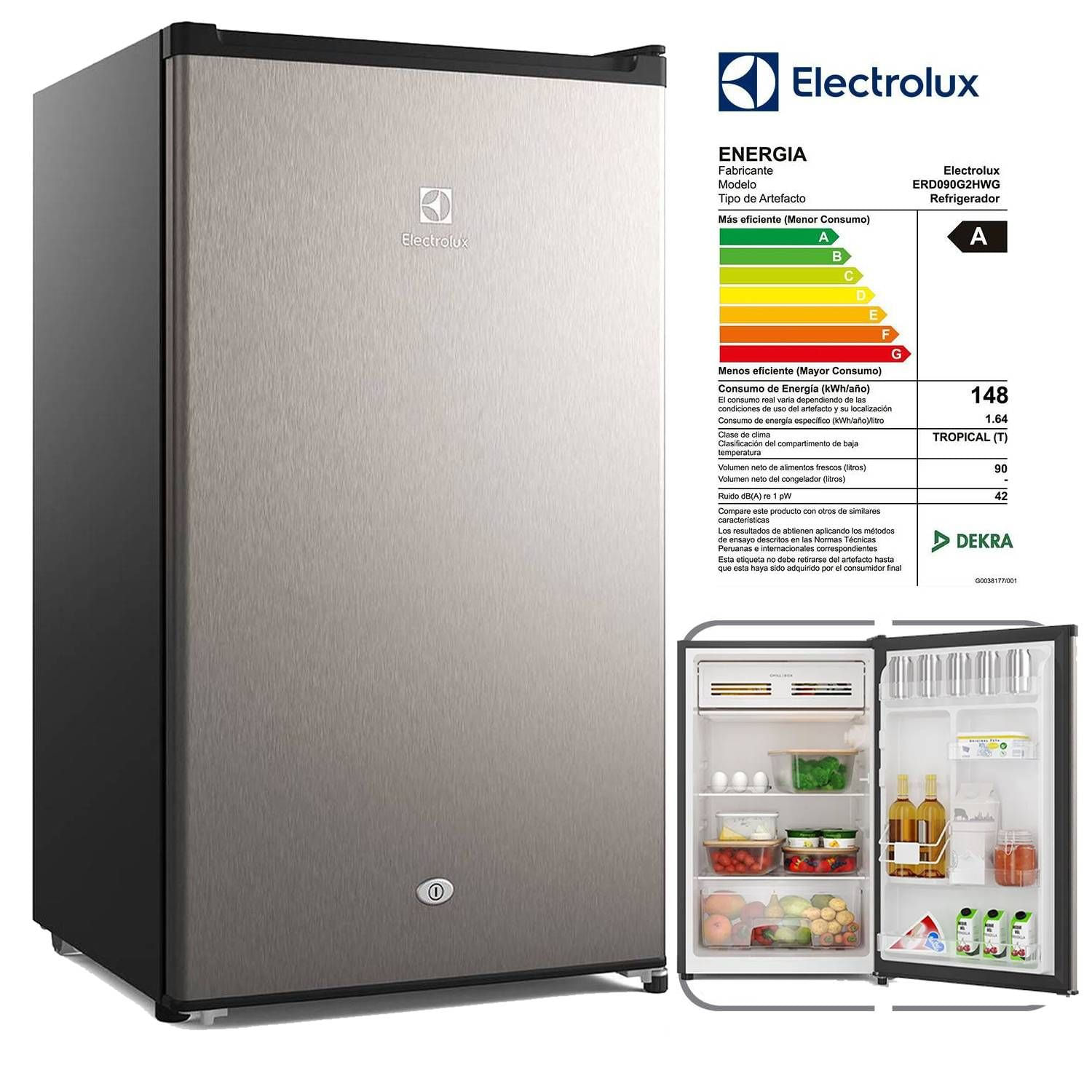 Frigobar Electrolux ERD090G2HWG 90Lt Gris