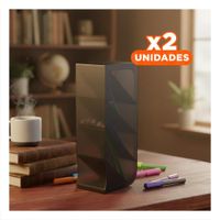 Pack2 Organizador de Uso Diario sobre Mesa en Negro de Dimensión 20,5x5x9cm Y+Papel Regalo