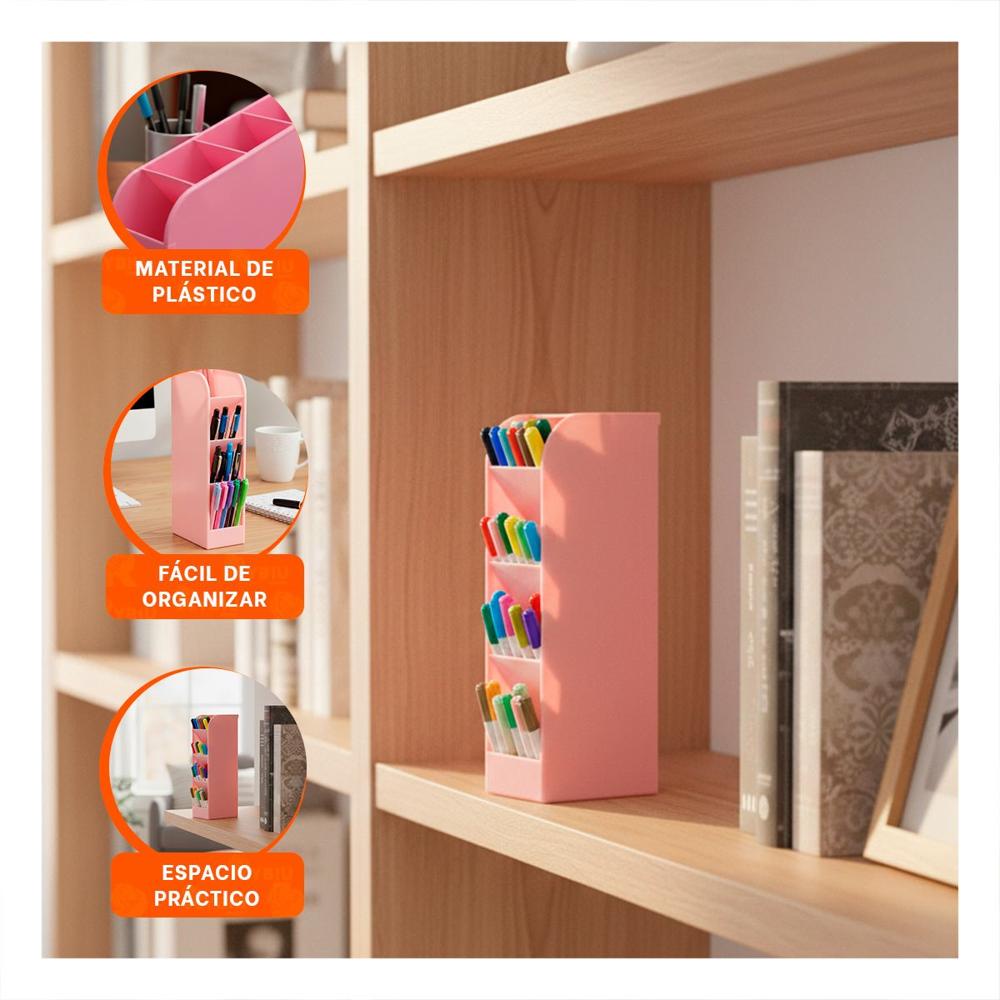 Soporte pensado para Escritorio Activo con Vista Inclinada Rosado Y+Post It