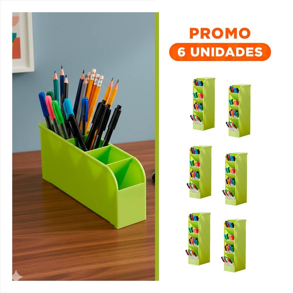 Pack6 Modulo con Acceso Visual Rapido y Color Verde de Dimensión 20,5x5x9cm