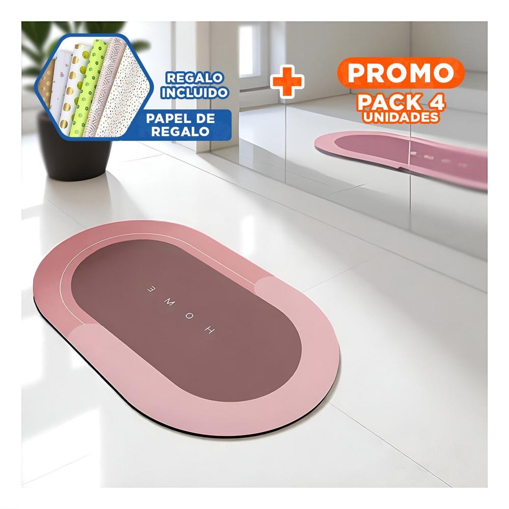 Pack4 Cobertor Comodo Home Rosado Formato Ovalado Ideal para Decorar Espacios Y+Papel Regalo