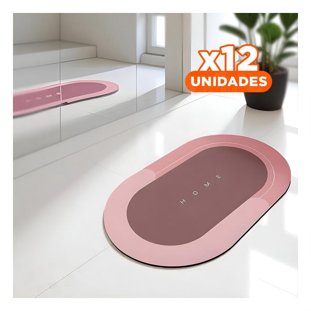 Pack12 Colchoneta Comoda Home Rosado Formato Ovalado Ideal para Decorar Espacios