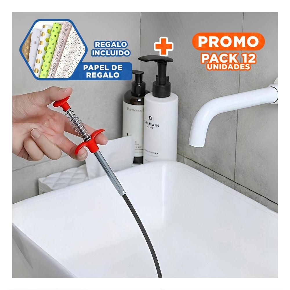 Pack12 Sistema Desatorador con Punta Flexible Negro Pro Y+Papel Regalo