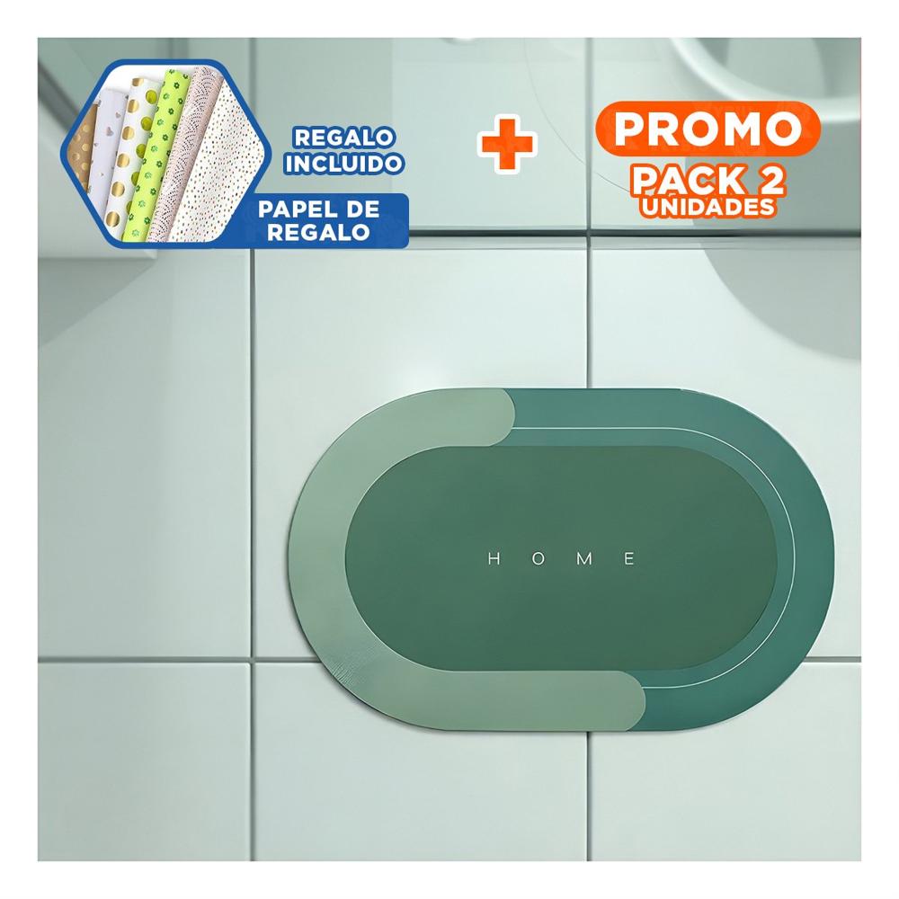 Pack2 Tapete Ligero Home Verde para Casa Uso Diario y Decoracion Interior Y+Papel Regalo