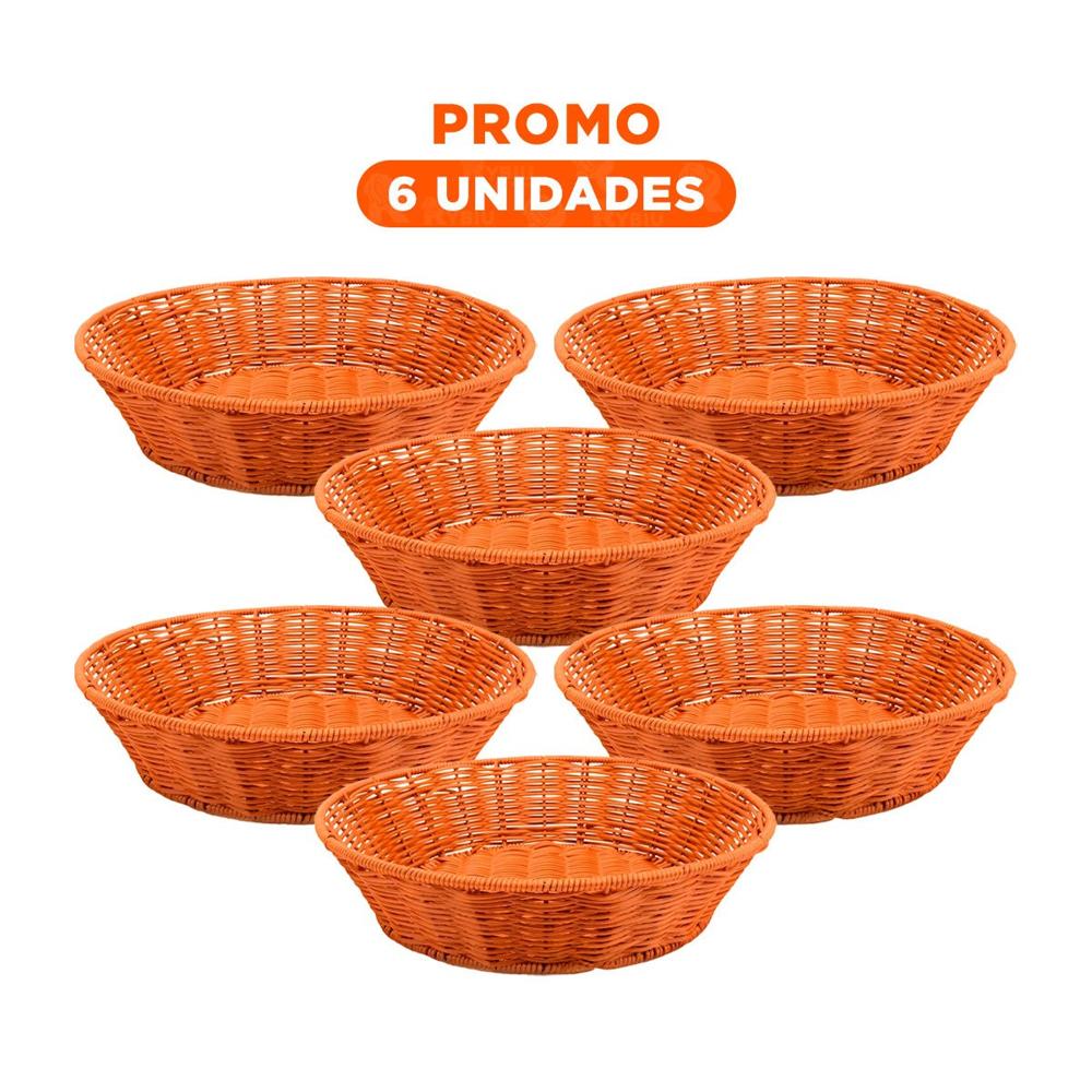 Pack6 Vision circular de plastico tejido para organizacion hogar