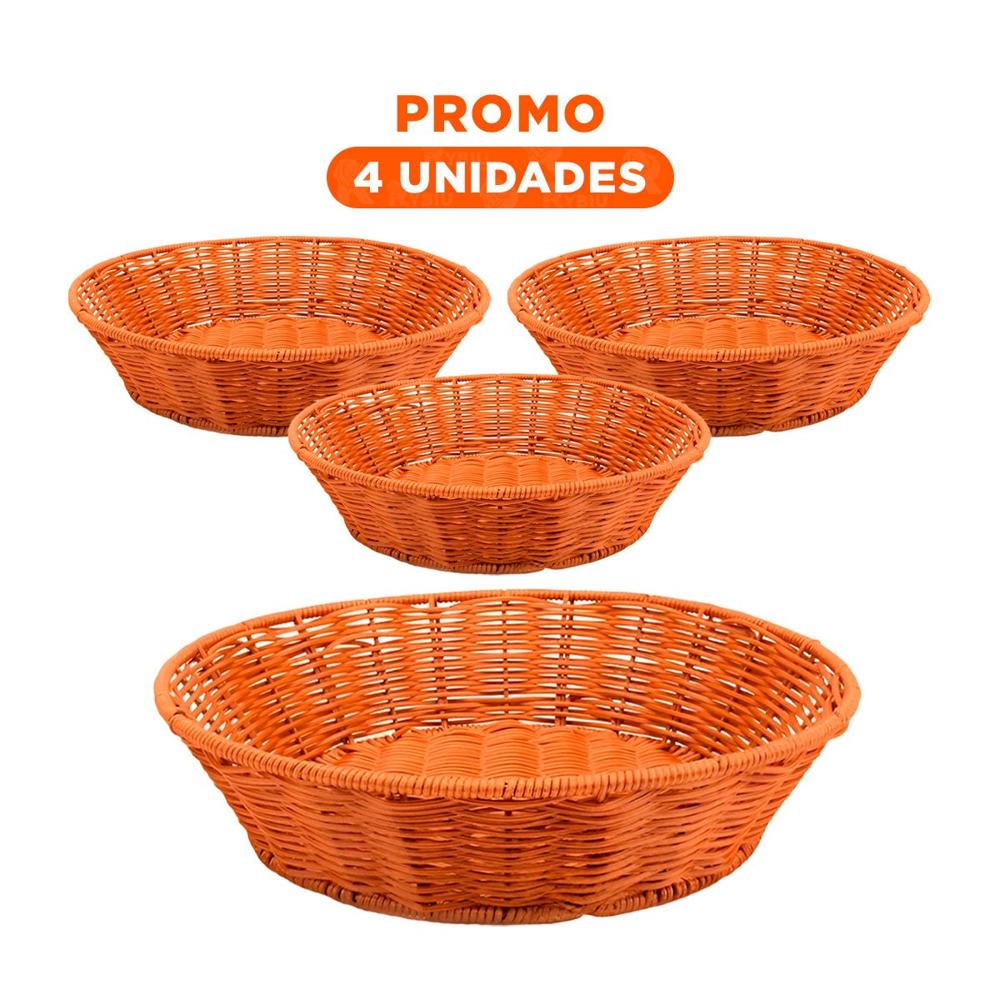 Pack4 Marco circular de plastico tejido para orden y uso diario Y+Regalo Sticker